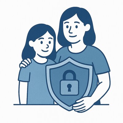 Family protected by Sense's privacy-first approach