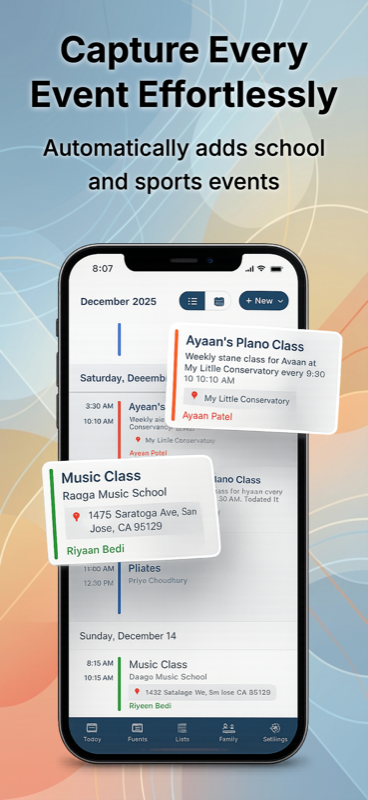 Sense agenda - See your day at a glance